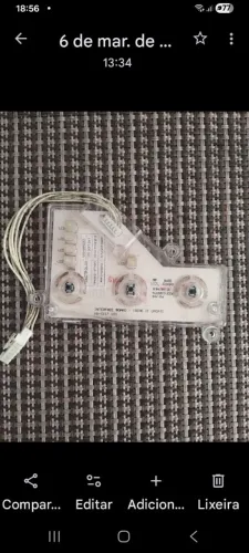 Placa interface lavadora Eletrolux 
