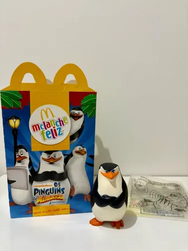 Boneco Os Pinguins de Madagascar McDonald?s - 2010 - Acompanha a Caixa Temática