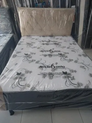 Cama Conjugada Casal Nosso Sonho na cor Preta