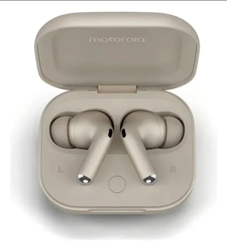 Fone De Ouvido Motorola Moto Buds+ Plus Sound By Bose Bluetooth - Cor Vanilla