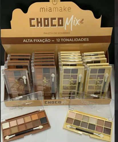 CAIXA COM 24 PEÇAS DE SOMBRAS CHOCO MIX MIAMAKE<br>