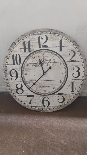 Relógio de parede da Clayre & Eef, modelo MT4KL0062, diâmetro de 60 cm, MDF - Não funciona