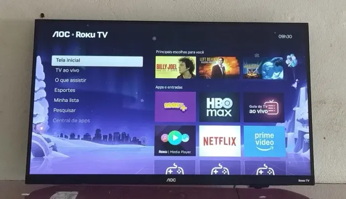 TV BOA BARATA E COM GARANTIA-SMART TV 32 ROKU AOC TELA INFINITA