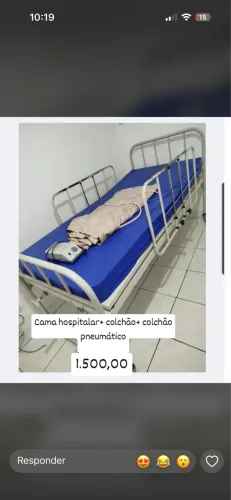 CAMA HOSPITALAR+COLCHÃO+COLCHÃO PNRUMATICO