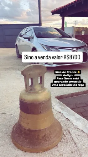 Sino de bronze vendo ou troco 