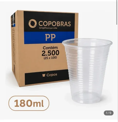 Copo descartável COPOBRAS 180ML