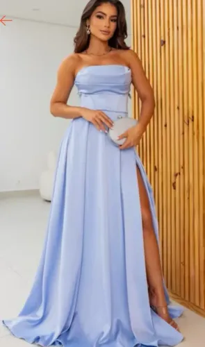 Vestido Azul Claro Madrinha
