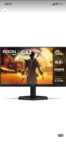 Monitor Gamer AOC AGON G42 24" 200Hz 0,3ms IPS HDR10 NVIDIA G-Sync 24G42HE