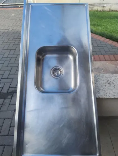 Pia com cuba inox antiga