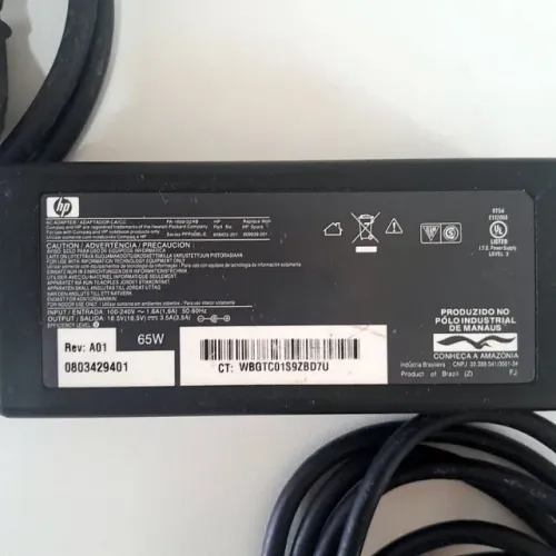 Fonte Carregador Original HP 65W - 19,5V 3,33A