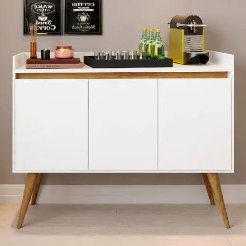 Buffet Gold com portas Branco Com Mel NOVO! 