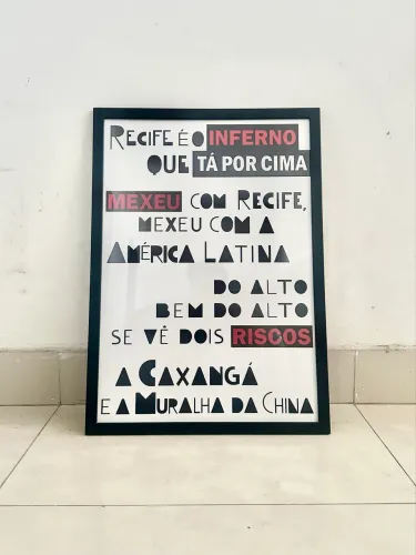 Poster original emoldurado do artista Tiago West 63x45,5