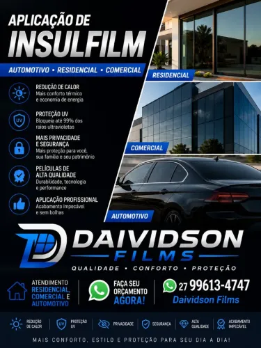 INSULFILM residencial comercial e automotivo 