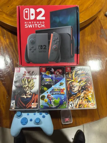 Nintendo Switch 2 + 3 jogos + Controle + cartão de 256gb Original