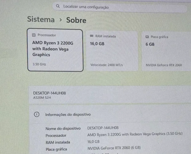Processador AMD Ryzen 2200g