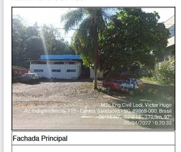 Oferta vantajosa Galpão em Saudades - SC, N. SN LOTE 202, 887m² | Leilão