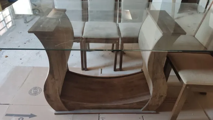 Mesa de vidro 1.70 cm