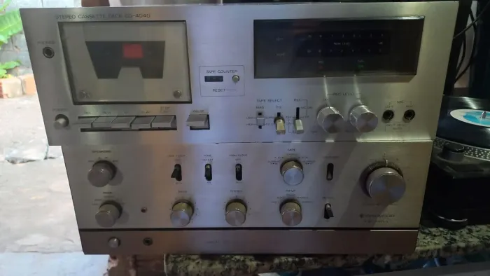 Amplificador Ka4040, Tape Deck CD4040 e Caixa 15 Polegadas