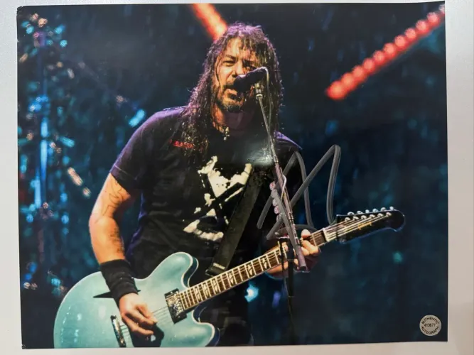 Foo Fighters Nirvana - foto autografada Dave Grohl