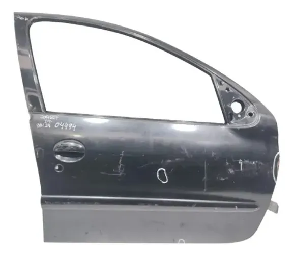 Porta Dianteira Direita Peugeot 206 207 1999 2014 Preto C Friso Avaria Preto