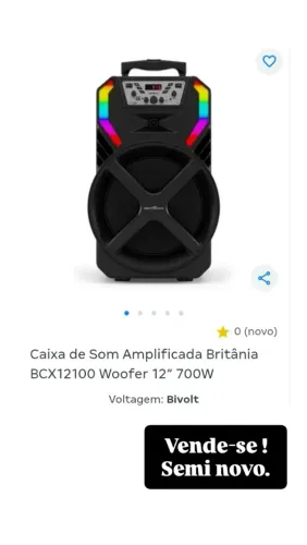 Caixa de som Britânia 700 watts