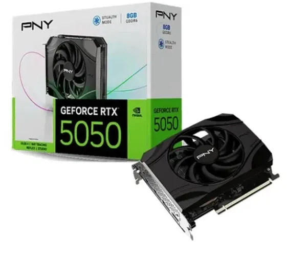 Placa de Video PNY GeForce RTX 5050 Single Fan, 8GB, GDDR6, 128-bit, VCG50508SFXPB1