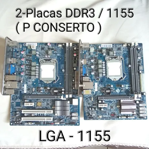 2- Placas Mãe DDR3 LGA 1155 ( P CONSERTO )