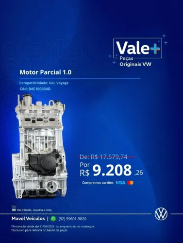 MOTOR DO GOL 1.0 E VOYAGE 1.0 G8