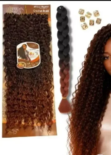 Cabelo Crochet 75cm 400g Fibra Organica Gypsy Braid E Jumbo African Beauty