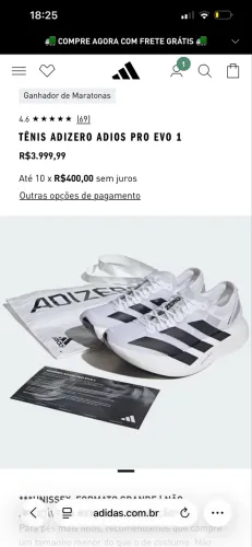Adizero pro evo 1 (edição limitada)
