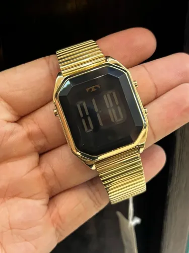 Relógio Feminino Technos Digital Dourado 
