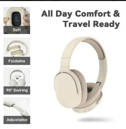 Headphone Bluetooth Wireless P2961 - Som Potente e Conforto Total