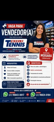 Vaga de emprego Shopping Moxuara