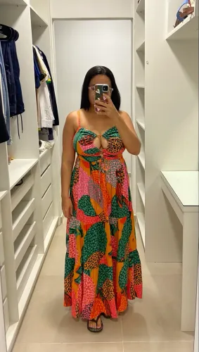 FARM - Vestido farm em linho