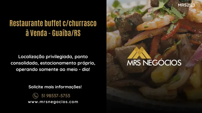 Restaurante buffet c/churrasco à Venda - Guaíba/RS