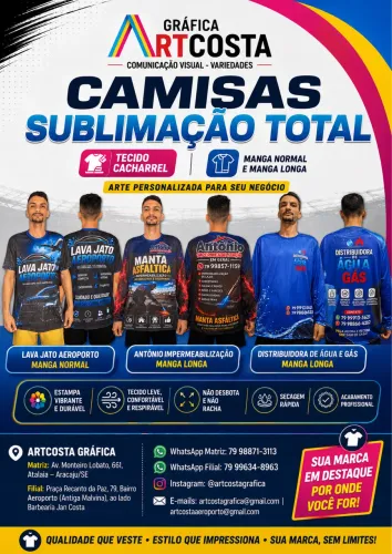Camisas sublimação total