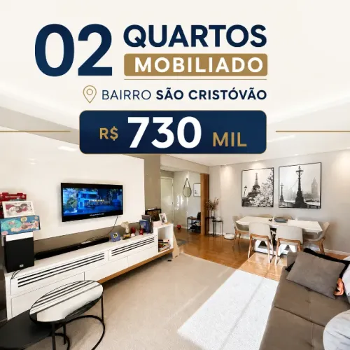 Apartamento mobiliado à venda no São Cristóvão | 2 quartos | 87 m² privativos