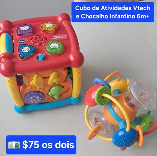 Cubo de Atividades e Chocalho Infantino!!!
