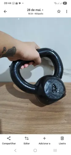 Kettlebell Emborrachado academia musculação 