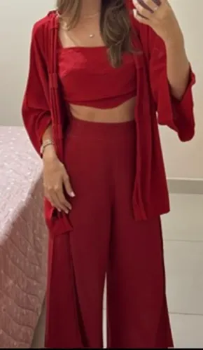 Kimono + cropped vermelho