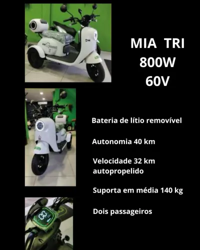 Triciclo Elétrico Mia Tri 800W