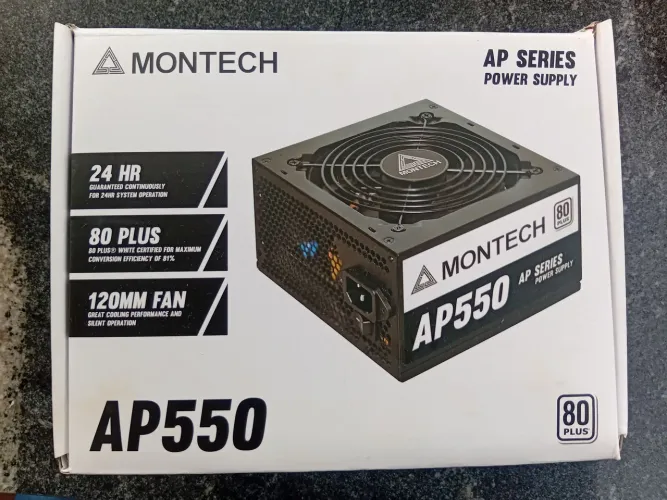 Fonte Montech AP550 550w 80 Plus White PFC Ativo