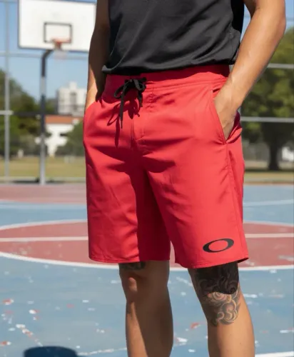 Bermuda Oakley Basic vermelha