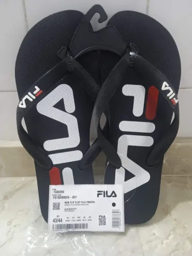 Chinelo Unissex Fingers Fila Original Novo Preto E Branco 43/44