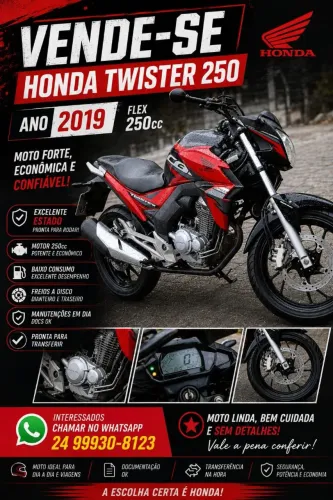 HONDA TWISTER 250 FLEX 2019 ? ÚNICA DONA