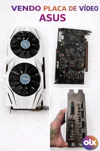 Placa de Vídeo ASUS Dual GeForce GTX 1060 6GB OC White - Impecável