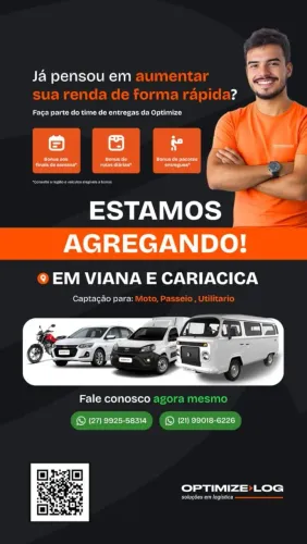 Agregamos veículos para entregas da shopee para a região de Viana e Cariacica.
