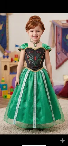 Vestido Anna Frozen feito a mão novo 