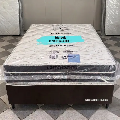 Colchão Casal Molas + Cama Box