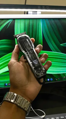 Máquina De Cortar Cabelo Profissional, Elétrico Transparente Sem Fio